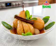 Peras Pochadas con Canela